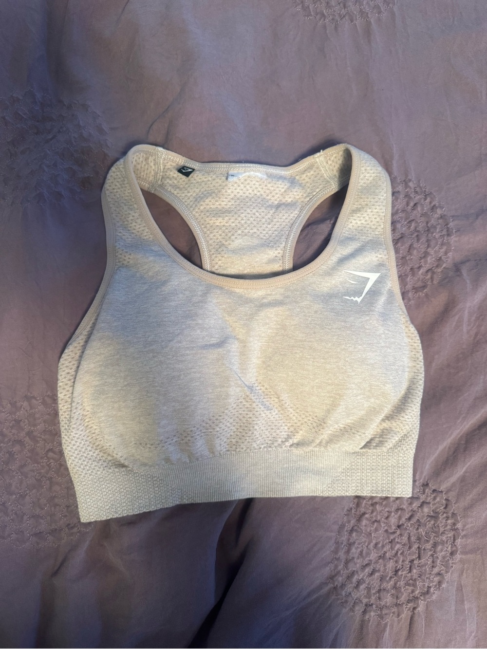 Gymshark Vital Seamless Racerback Sports Bra - Heather Grey